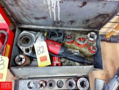 Ridgid Model 600 Hand Held Pipe Threading Machine and Die Heads