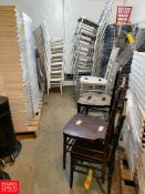 Assorted Kids Wooden and Plastic Chair, Silver, White, Red and Brown