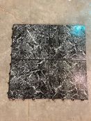 (40) 2’x2’ Dance Floor Plastic Black/White Marble