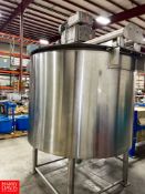 Waukesha Cherry-Burrell 500 Gallon S/S Hinged Lid Jacketed Cone Bottom Processor with Scrape Surface