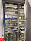 Allen Bradley Logix 5561 PLC with ULTA 3000 Servo Drive, (7) Powerflex 40R VFDs and Enclosure (