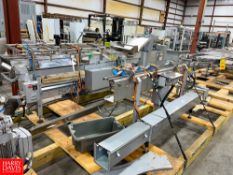 4 Sections S/S Product Conveyor with Drive, Straight Runs and 45° Burn (Subject to Bulk Bid)