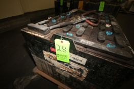 Deka 36 Volt Forklift Battery, with Gray Connector, Battery Dims.: Aprox. 38