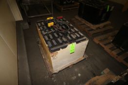 Forklift Battery, with Yellow Connector, Battery Dims.: Aprox. 38