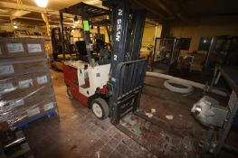 Nissan Sit-Down Electric Forklift, Type ES, S/N D766051, with 3-Stage Mast with Side Shift, with