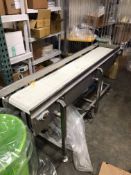 Straight Section of S/S Conveyor, with Plastic Interlock Belt & S/S Guides, with Drive. Belt: 77