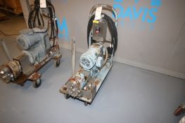 Waukesha 1/2 hp Positive Displacement Pump, Size 3, S/N D078527 SS, with Aprox. 1