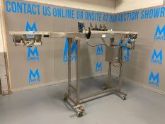 Straight Section of S/S Product Conveyor, Belt to Floor Height: Aprox. 65-1/2