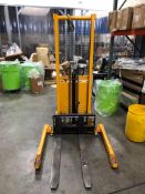 ULINE Electric Walk-Behind Pallet Stacker, with Forks