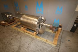 Aprox. 100 Gal. S/S Single Wall Vertical Tank, Tank Dims.: Aprox. 36