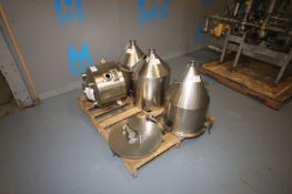 S/S Hoppers, with Cone Bottoms, (1) with S/S Lid, with Aprox. 2-3