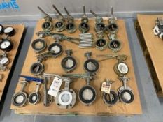 Lot of (20) S/S & Brass Air Actuated Butterfly Valves, Aprox. 2