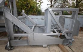 All S/S Hydraulic Tote Dumper,Dump Station Area Dims.: Aprox. 51