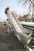 S/S Incline Cleated Conveyor,with S/S Clad Drive, Floor to Top of Conveyor Aprox. 7'3