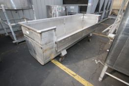 S/S Portable Trough,Trough Dims.: Aprox. 124