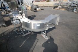 Friesen's S/S 180 Degree Conveyor,S/N 79943, with Slight Incline, with Aprox.8
