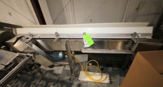 Wells Fab. 6 ft 4” L x 38” H S/S Product Conveyorwith 8” W Plastic Roller Type Chain, SEW Drive