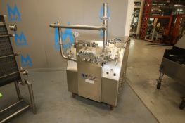 Gaulin  Model MF18 S/S Homogenzier, S/N 5611435,with 3TBS 3000 PSI tapered seat ball valve