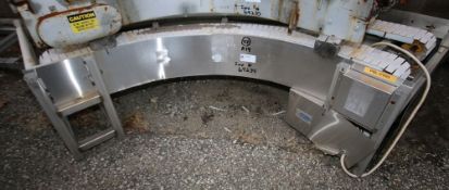 C.H. Babb 12 ft L 45 Degree S/S Power Roller PanConveyor Section with 36