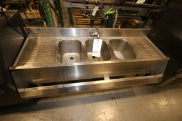 Eagle 60” 3 - Bowl S/S Sink with Faucet(INV#78229)(Located @ the MDG Showroom - Pgh., PA)(Rigging,