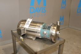 Tri-Clover 7.5 hp Centrifugal Pump, M/N C328MDG18T-S, S/N 459199-01, with Baldor S/S Clad Motor,