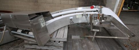 C.H. Babb 12 ft L 45 Degree S/S Power Roller Pan Conveyor Section with 36