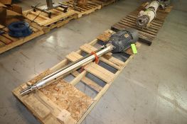 S/S 20 hp Agitation Shaft, with Reliance 3500 RPMMotor, Aprox. 50