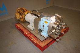 WCB 15 hp Positive Displacement Pump, M/N 130, S/N 265820 00, with Baldor 1700 RPM Motor, 230/460