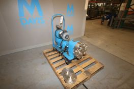 Waukesha Aprox. 5 hp Positive Displacement Pump,Size 125, S/N D34775SS, with S/S Impellers & S/S