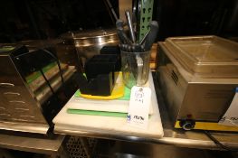 Aprox. (10) Teflon Assorted Sized Cutting Boards,Knives & Holders (INV#78236)(Located @ the MDG