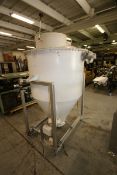 Lucky Country Cone Bottom Powder Bin,Mounted on S/S Frame, 65