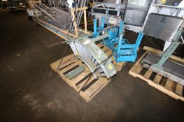 Lot of (4) Sections of Hytrol Skate & BeltConveyor Sections, Includes (2) 5' L x 13