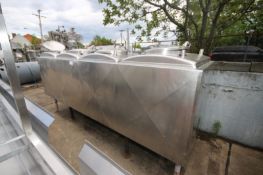 4-Compartment @ Aprox. 200 Gal. Insulated S/S Flavor Tank, with (3) Agitation Shafts & Sprayball,