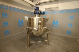 2018 Absolute Unit,(MIC) 1,000 Liter (260 Gallon) Jacketed S/S Kettle, Model G-D1000, SN