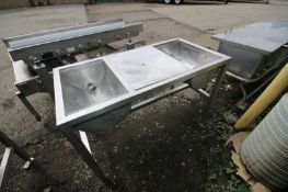 2-Bowl S/S Wash Sink,Overall Dims.: Aprox. 5' L x 30
