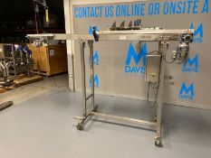 Straight Section of S/S Product Conveyor,Belt to Floor Height: Aprox. 65-1/2