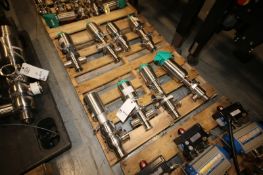 (8) Tri-Clover S/S Air Valves,Some 2-Way Style & Some 3-Way Style, Inlet/Outlet Ranging From 1-1/