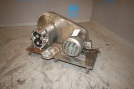Tri-Clover 5 hp Positive Displacement Pump, with Aprox. 2-1/2