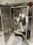 S/S Main Disconnect Control Panel, with (4) Square D Size 0 Starters, Transformer & Fuse Box,