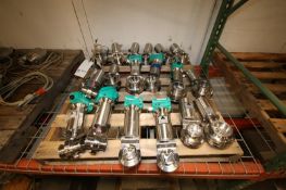 (19) Tri-Clover Air Actuated S/S Butterfly Valves,Ranging from Aprox. 1-1/2