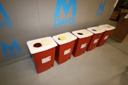SharpSafety Infectious Waste Bins, with SafetyLid & Cap, Overall Dims.: Aprox. 18