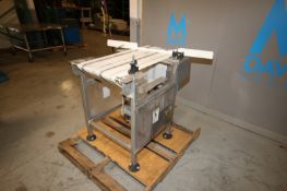 Section of S/S Conveyor, with Plastic InterlockBelt, Overall Dims.: Aprox. 37