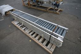 Lot of (5) 10' L Sections of S/S Skate Conveyor, (1) 12