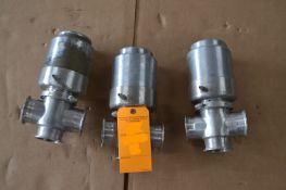 Lot of 3 Tri-Clover S/S Air Valves; 2.5