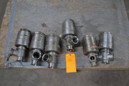 Lot of 6 Tri-Clover Air Valves, Consists of (4) 2