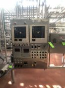 HTST S/S CONTROL CABINET, INCLUDES MICROLOGIX 1000 LEGAL PLC, (2) ABB CHART RECORDERS AND ADDITIONAL