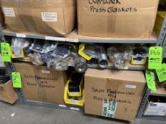 CONTENTS OF SHELF, VARIOUS SEALS, INLINE FILTERS, FEBCO BACKFLOW PREVENTER AND MORE (ON 