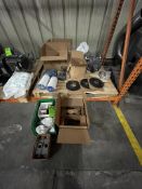 PALLET WITH ASSORTED VALVES AND GAUGES