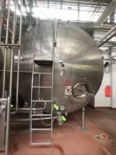 (1) WALKER 7,000 GALLON HORIZONTAL S/S GLYCOL JACKETED TANK, MODEL HHT, S/N SPG-53754-1, WITH