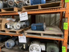 (3) 10 HP MOTORS, (1) 7.5 HP MOTOR, (1) SEW 0.5 HP MOTOR (SEE PHOTOS FOR SPECS)